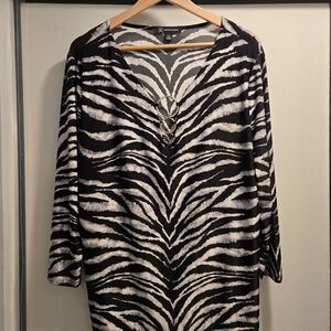 INC International Concepts Zebra Pattern Top XXL